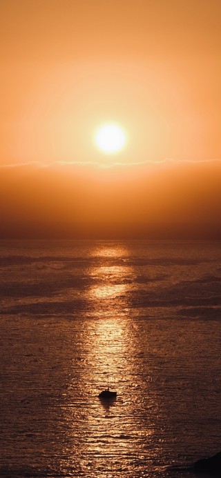 夕阳与海