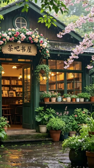 雨中森系茶吧书屋