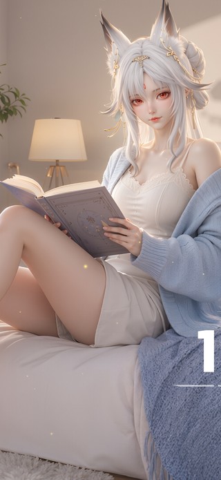晨光书页心月狐
