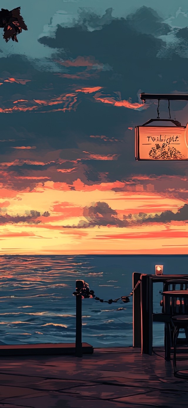 傍晚唯美治愈海景