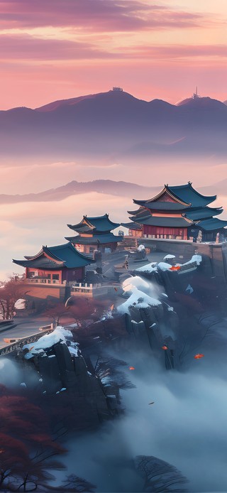 壮丽山河 云雾缭绕