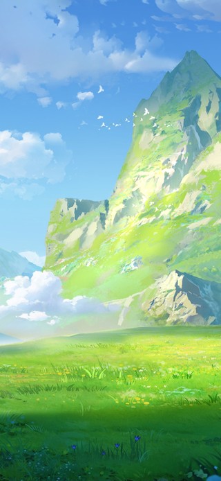 4k唯美青山草原
