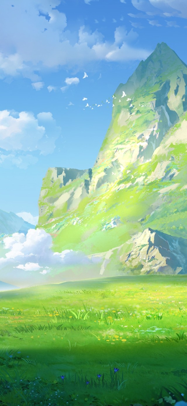 4k唯美青山草原