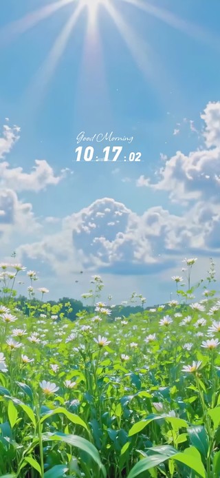 被阳光拥抱的雏菊花海