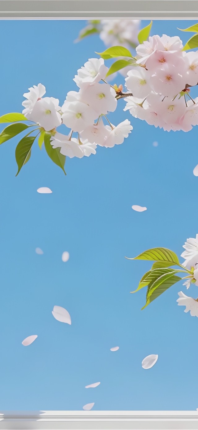 清新护眼窗台春景