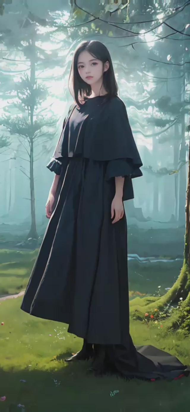 一缕光-森林中的少女