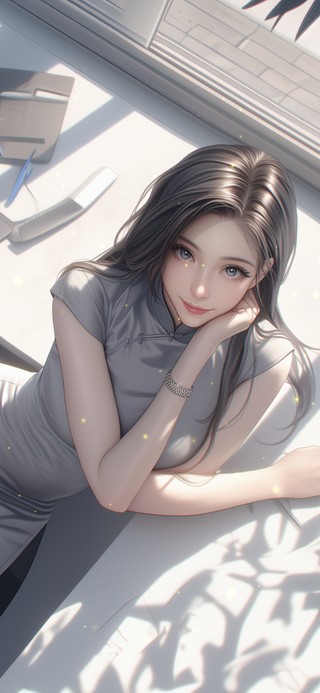她的笑容像是一束光