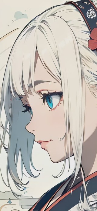 浮世繪屏風前
