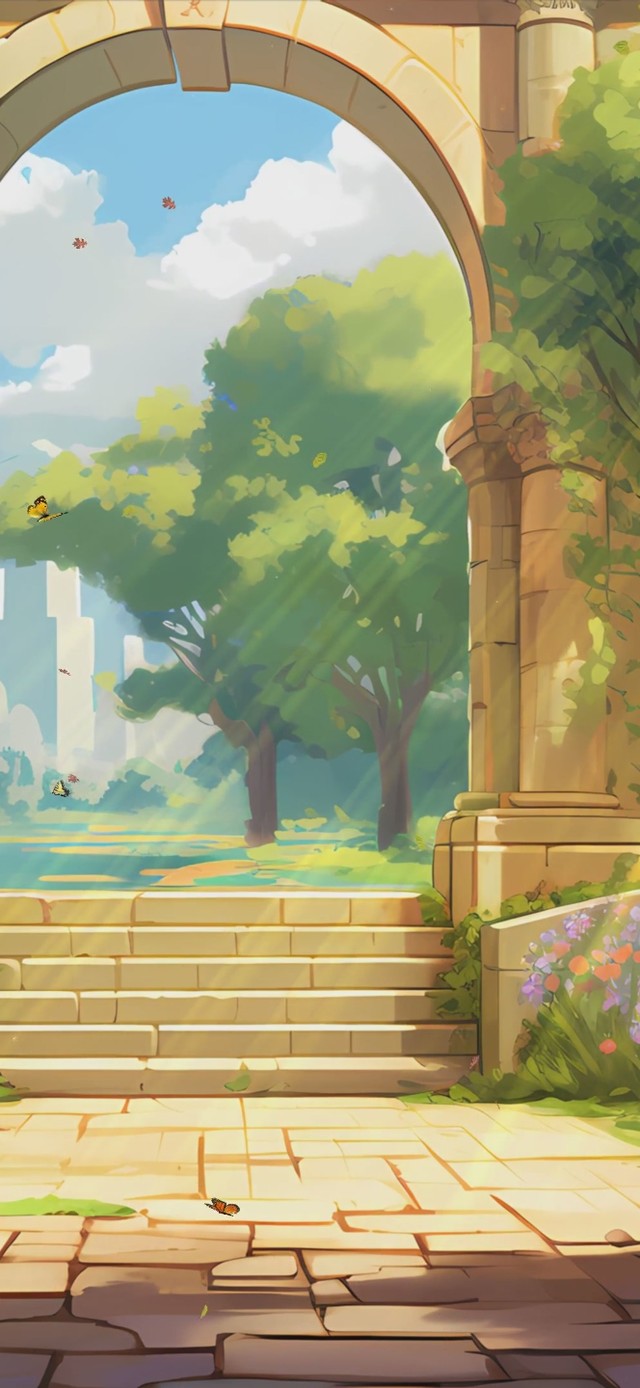 护眼花草树木景色