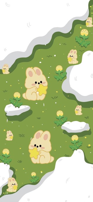 云朵下的兔子