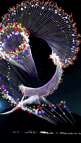 闪光七彩花