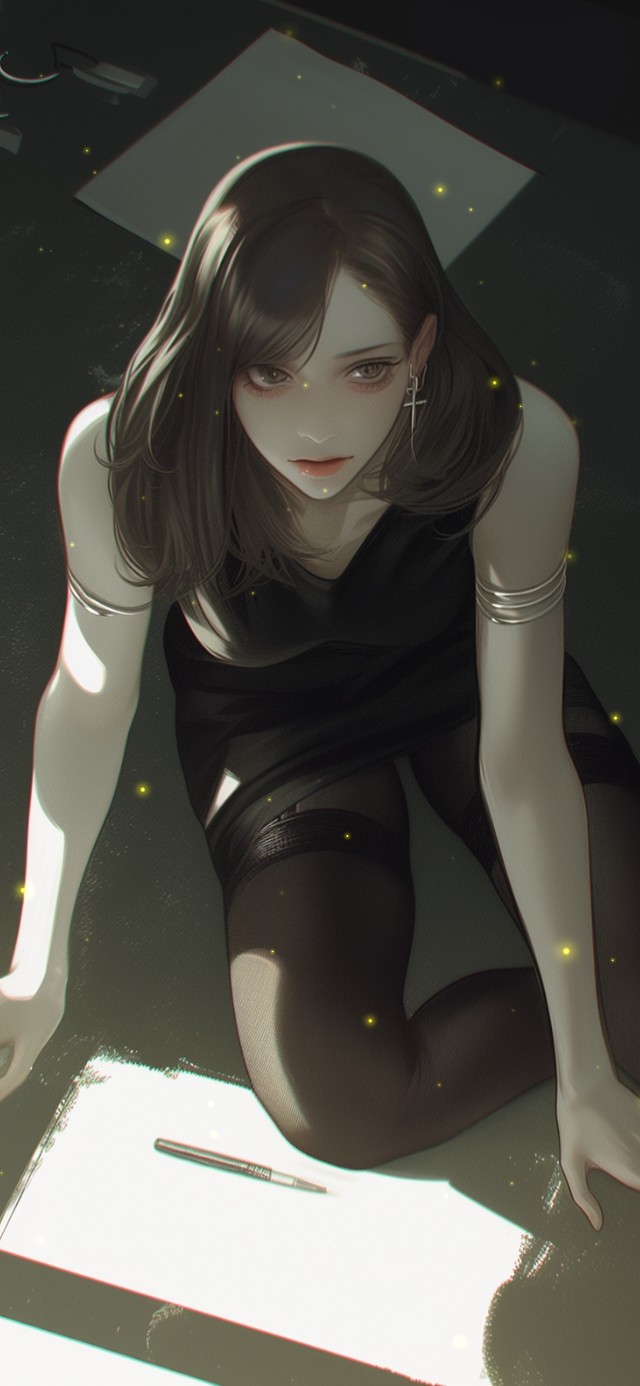 身姿宛如秋水共长天一色