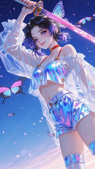 星空花海炫彩少女蝴蝶忍