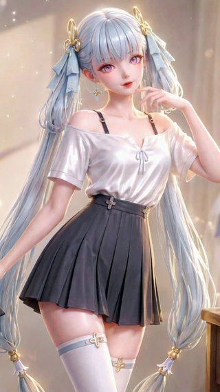 毕业季二次元清新美少女今汐