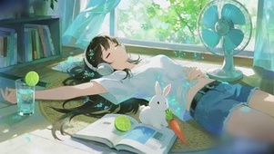 午睡的少女