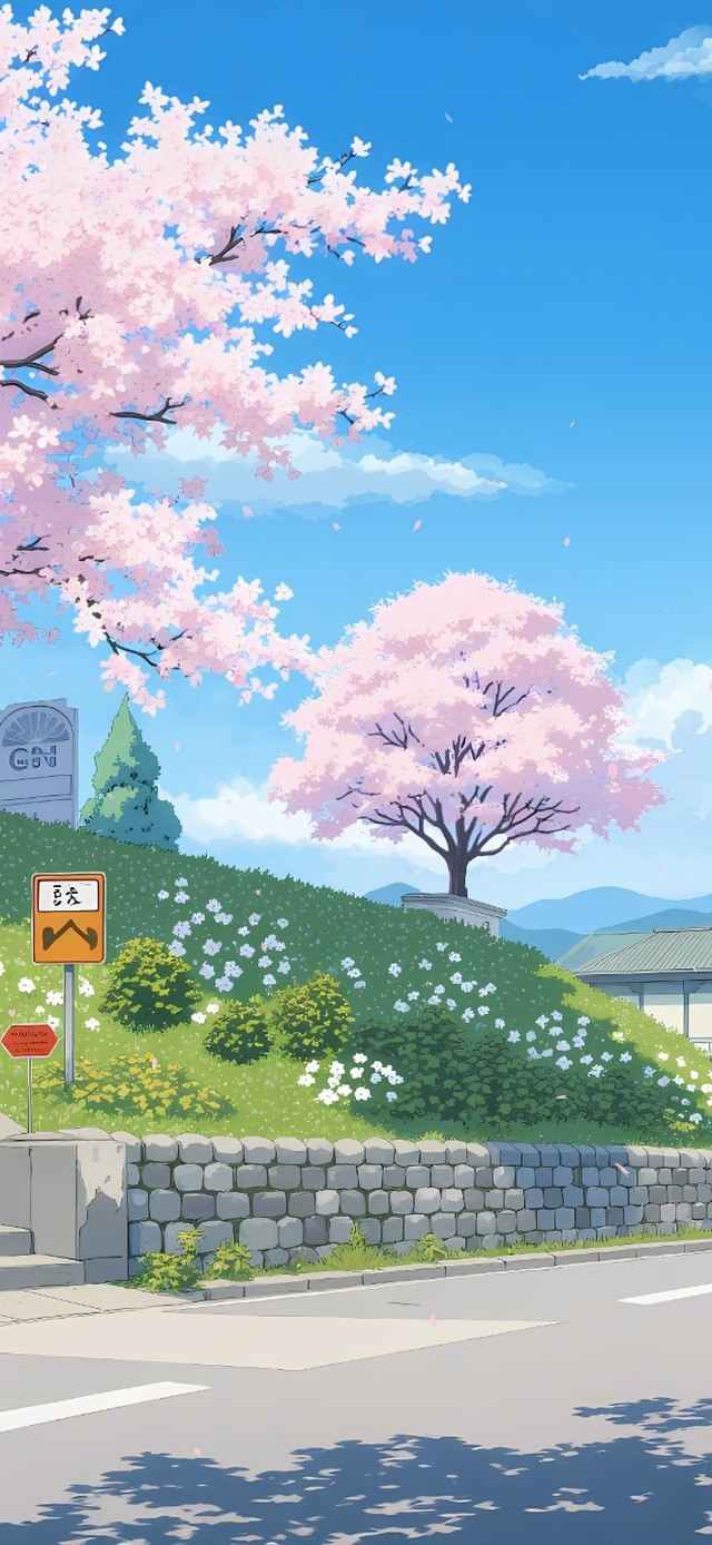 唯美の日系樱花街道