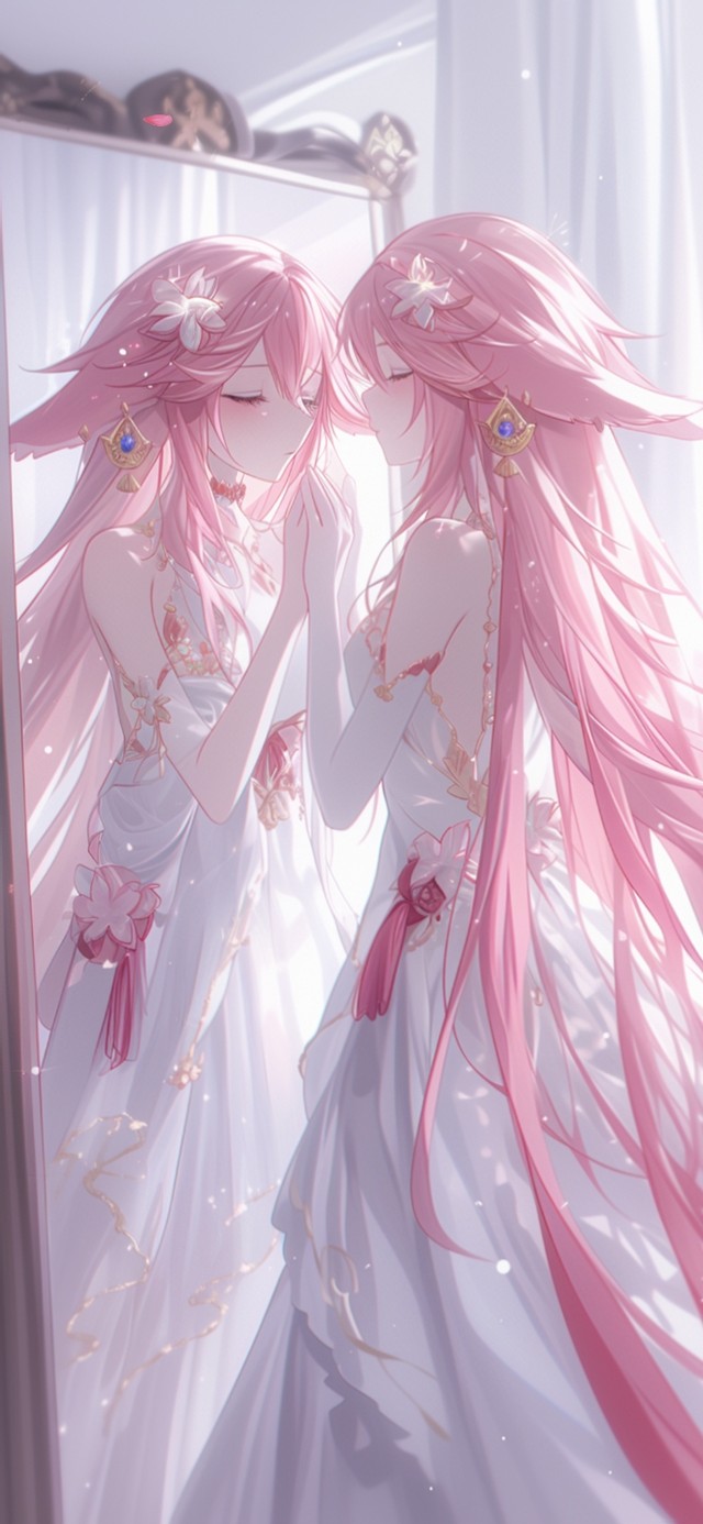 雪墨壁纸丨八重神子丨镜中人丨