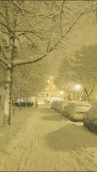 '爆款凌晨雪景