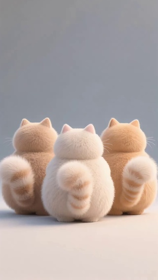 三只小胖猫