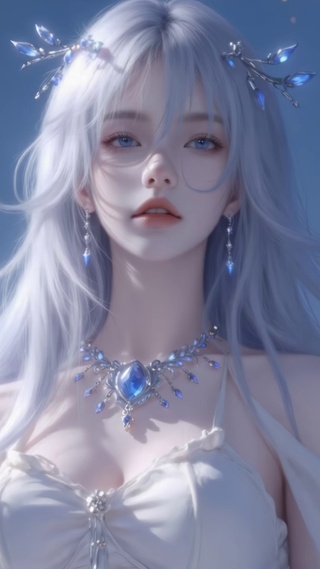 唯美白发冰公主