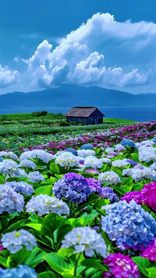 唯美绣球花