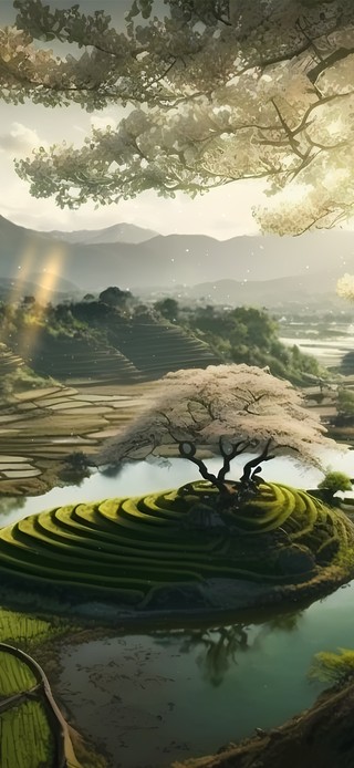 春天樱花治愈风景