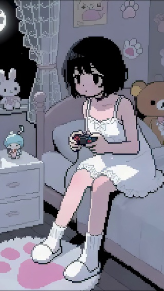 像素游戏少女