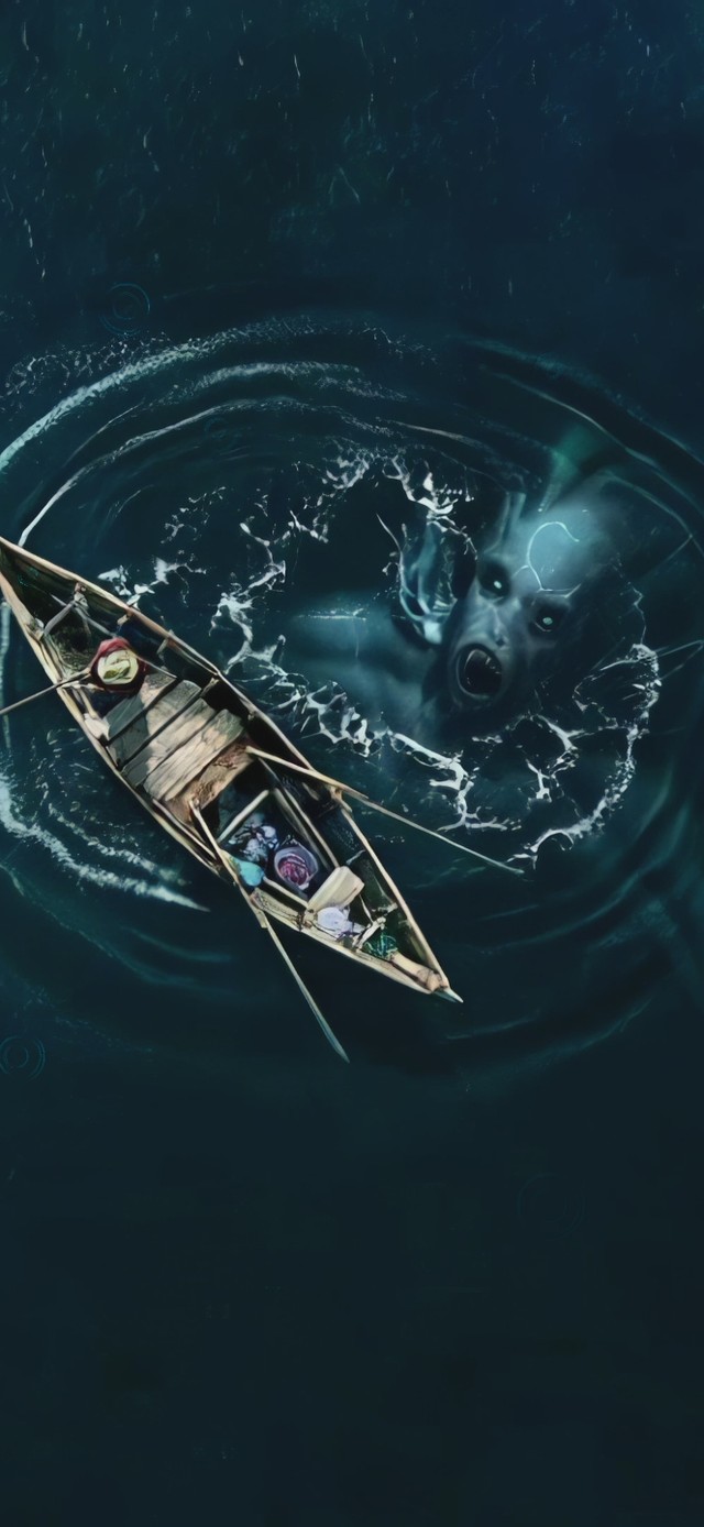 珊瑚丛的深海巨妖