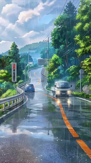 雨中山道