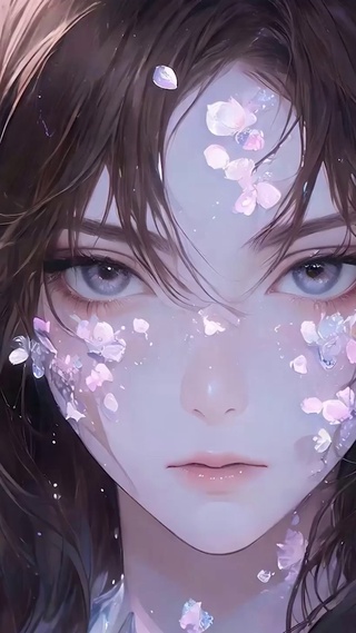 花丛中女孩