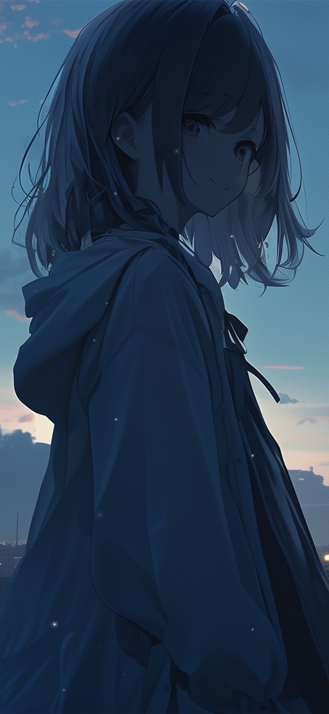 唯美夕阳城市女孩