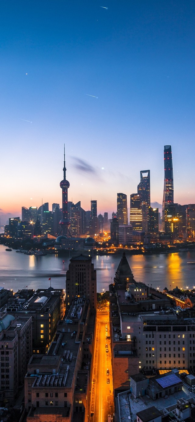 5K 唯美夕阳繁华都市