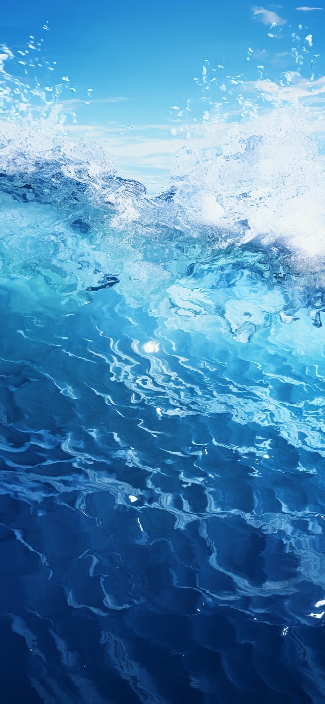 4K清凉海水高级感永不放弃壁纸