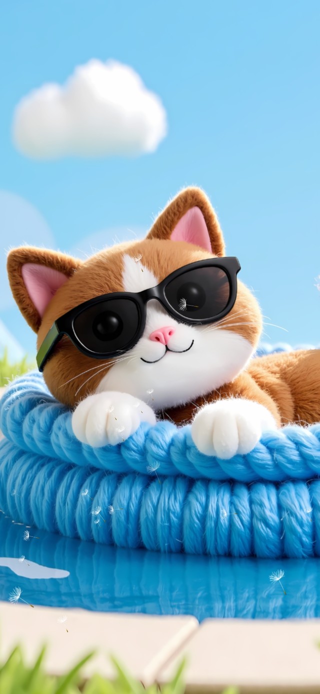 可爱休闲的猫咪