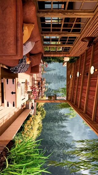 森林小屋猫咪