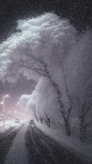 唯美童话白色雪景