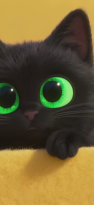 可爱调皮互动小黑猫