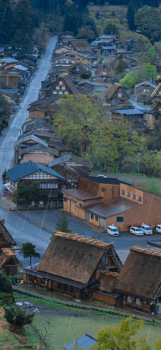 4k治愈雨天山间小镇