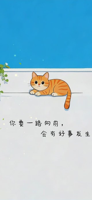 清新屋顶小猫