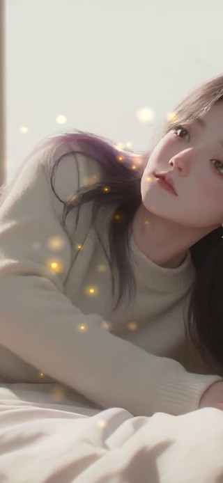轻风仿佛在帘外学她低吟