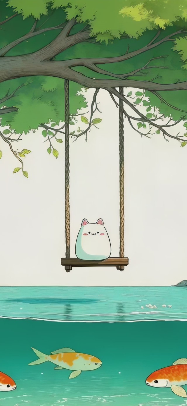 可爱治愈秋千团子