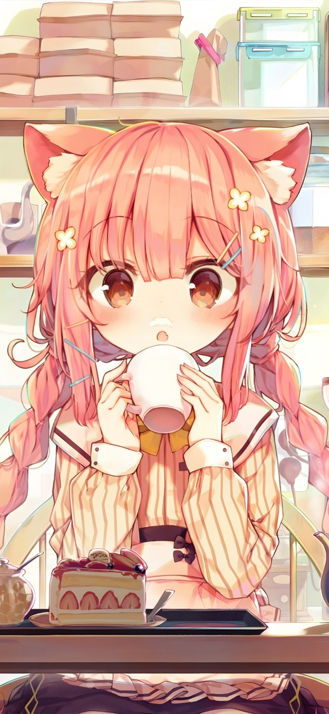 温馨下午茶少女