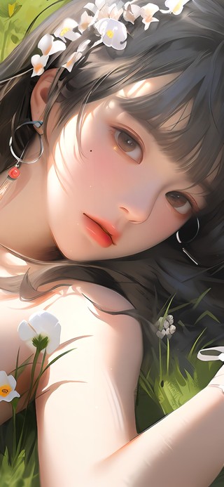夏日白裙少女