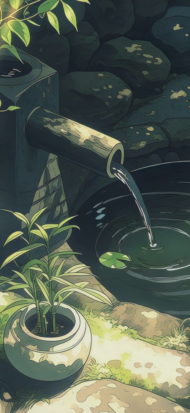 竹筒滴水的慢时光