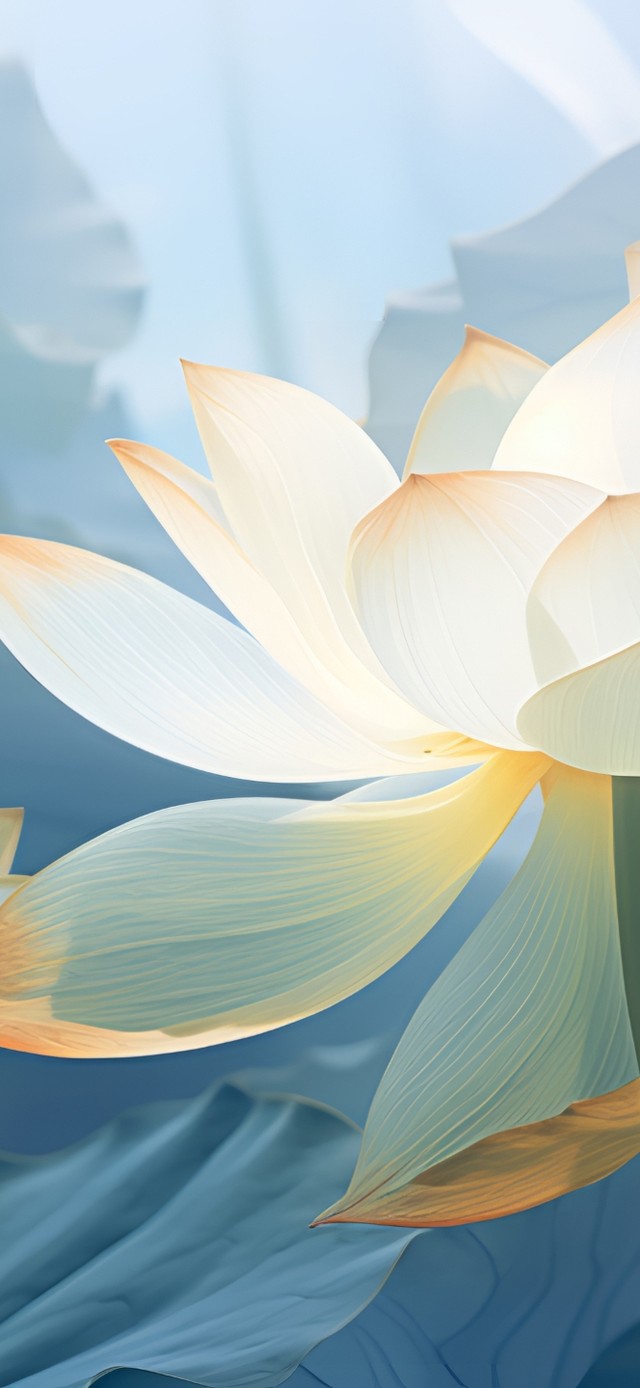 随风轻摆的荷花