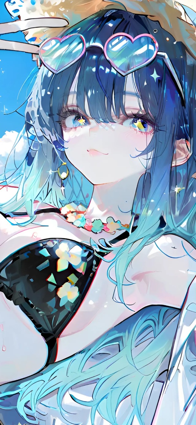 黑川茜-海边泳装少女