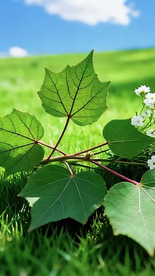 10月你好清新枫叶