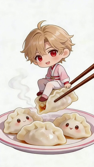 Q版李信冬至饺子