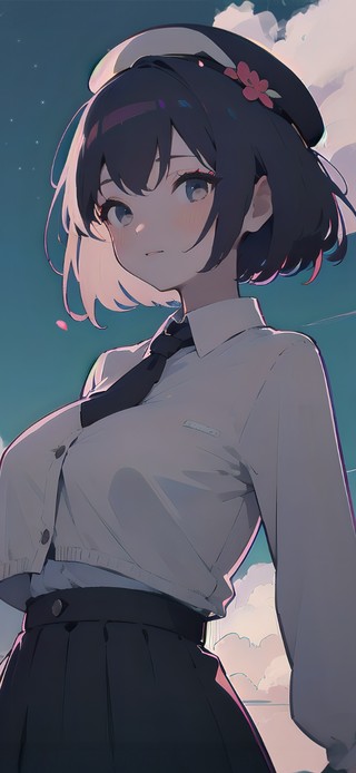 星空下少女