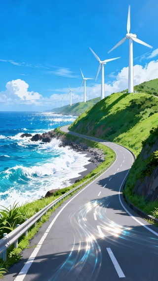 海边风车